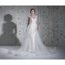 Интересное свадебное платье А-силуэта